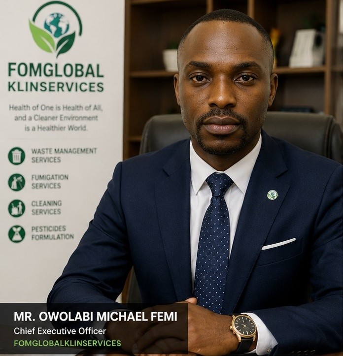 Owolabi Michael Femi, CEO of FOMGLOBAL KLINSERVICES