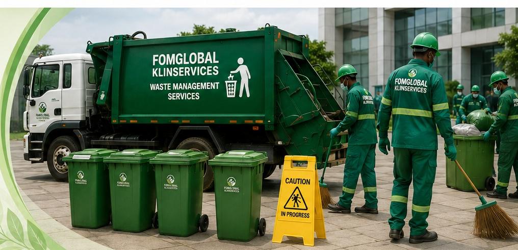 Waste collection team at work